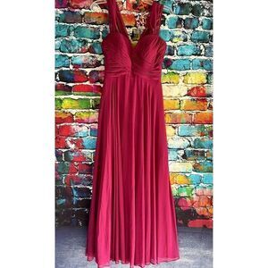 Dessy Collection Vivian Diamond Long Bridesmaid Party Dance Dress Small